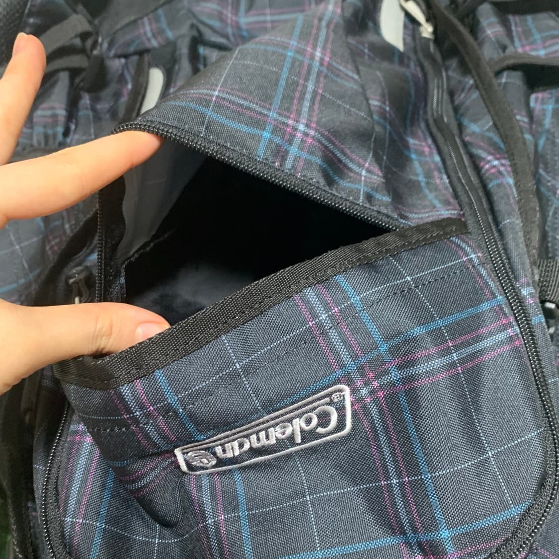 콜맨 체크 백팩 | 이스트보이 잔스포츠 노트북 등산 가방 일본 빈티지 상품이미지2