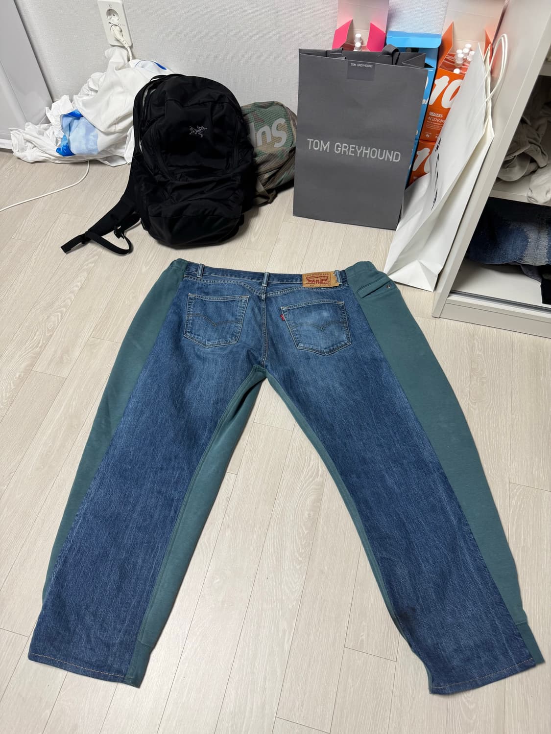 나이키 리바이스 블레스 오버조깅진 에메랄드 그린 L 상품이미지6