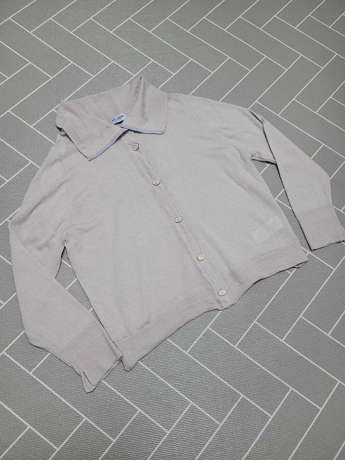 ST.JOHN 센존 블루라벨 모 니트 가디건 세트 XL 상품이미지3