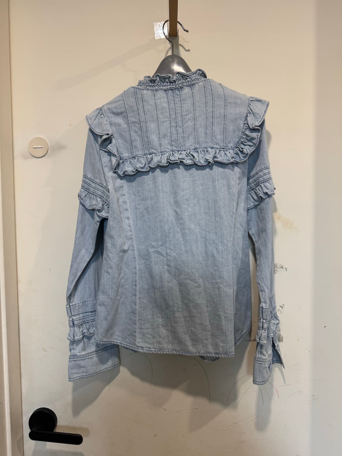 Egoist 에고이스트 데님 셔링 블라우스 상품이미지6