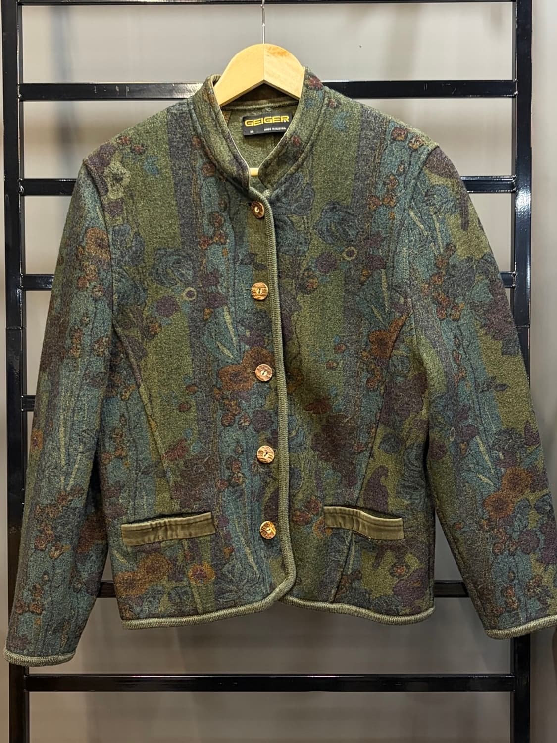 (38) 가이거 오스트리아 빈티지 프린팅 니트 자켓 4.9  상품이미지1