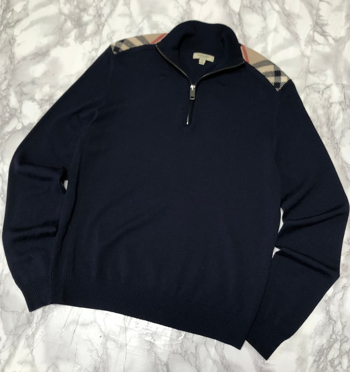 버버리 니트 거의새거 봄 메리노울 노바체크 상품이미지1