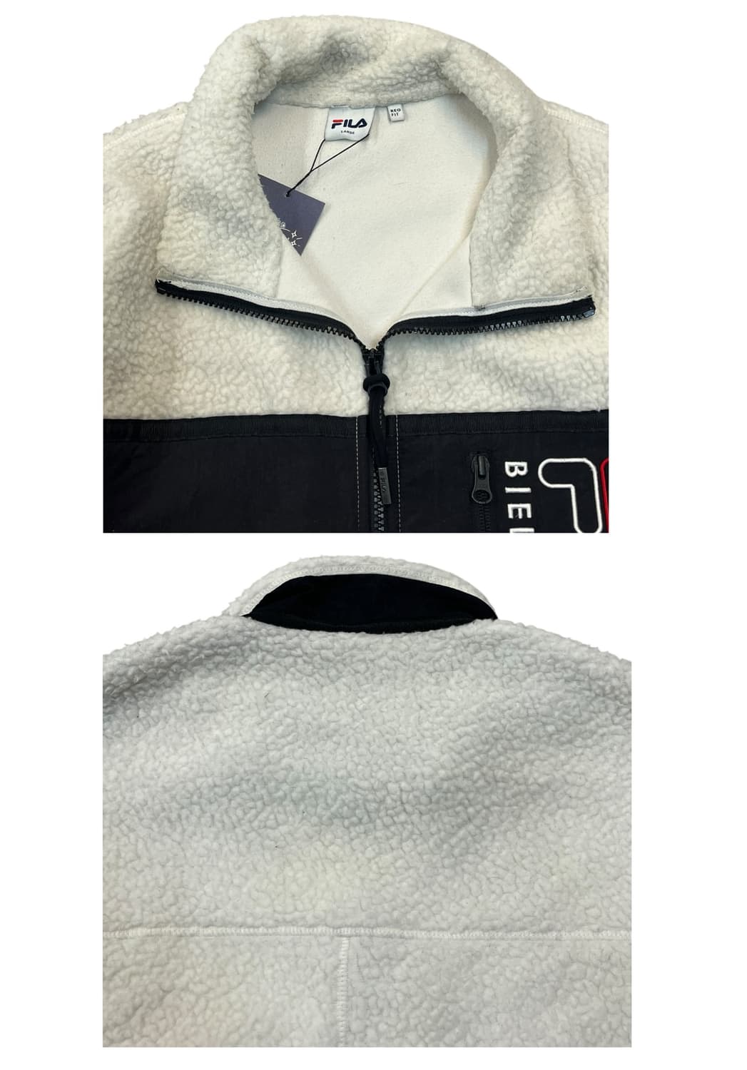 휠라 플리스 자켓 화이트 L #csz2057 상품이미지5