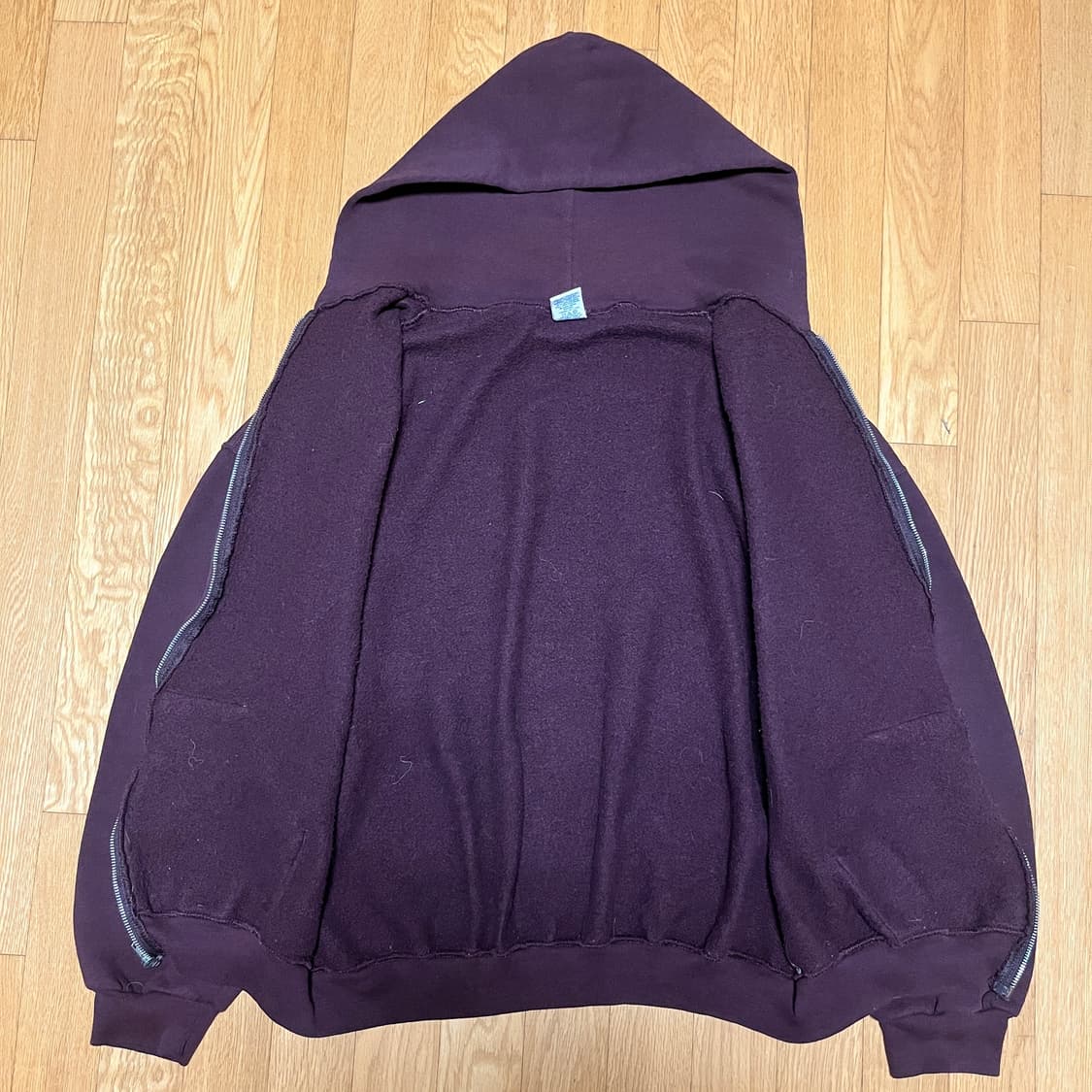 [XL] 00s 빈티지 러셀 후드집업 브라운 상품이미지2