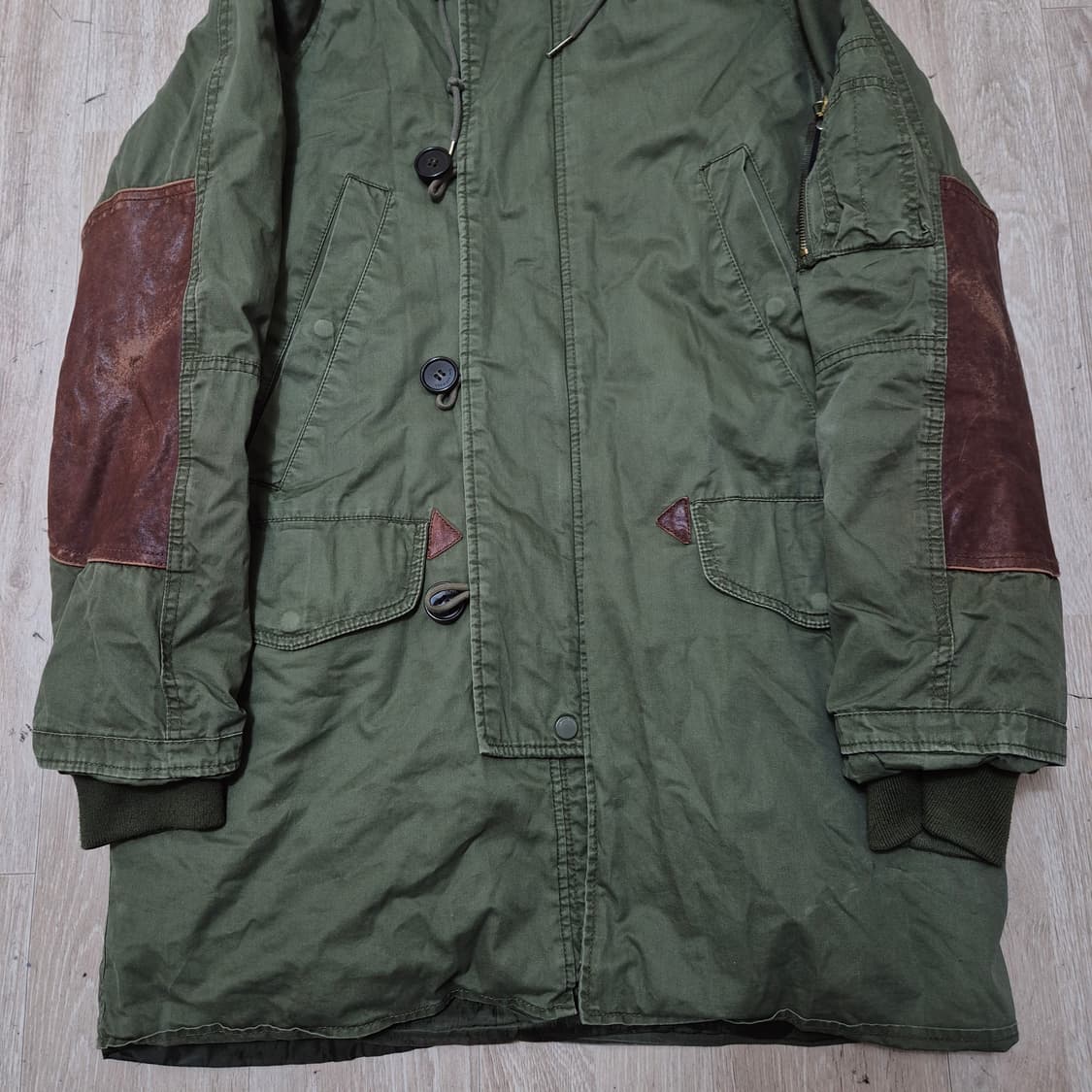 남성 퍼후드 N3B 개파카 야상 점퍼 L(100) 상품이미지3