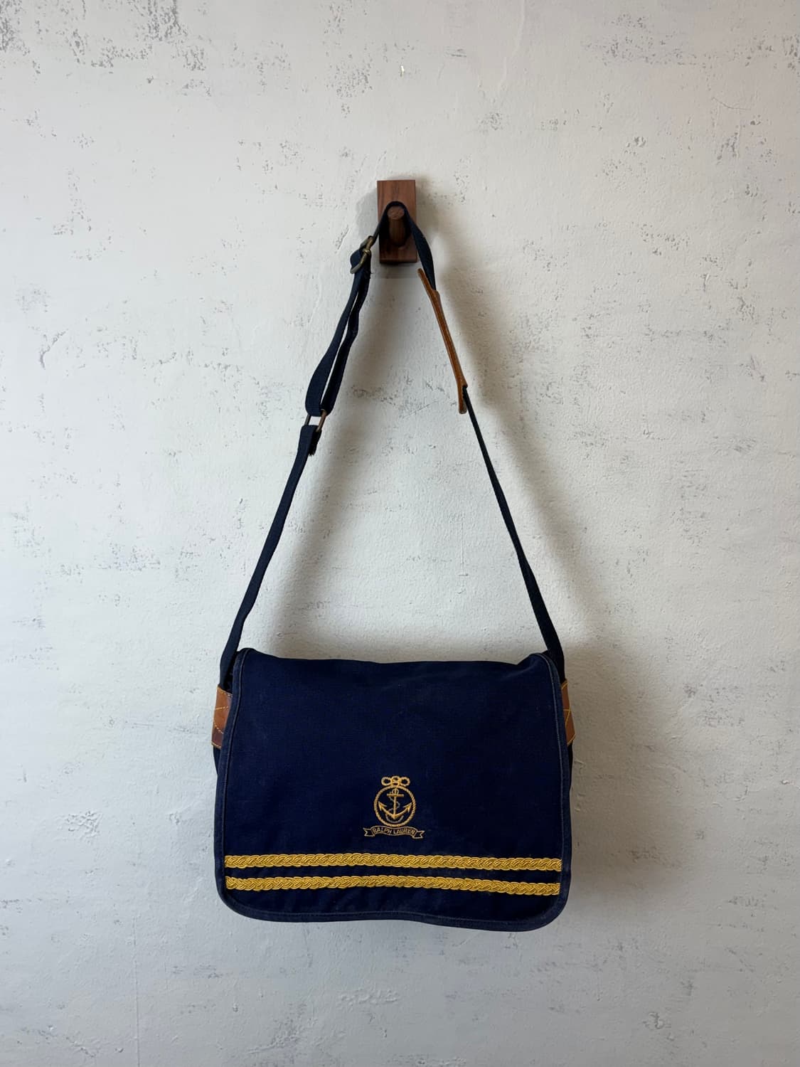 폴로랄프로렌 90s 빈티지 마린 캔버스 크로스백 상품이미지1