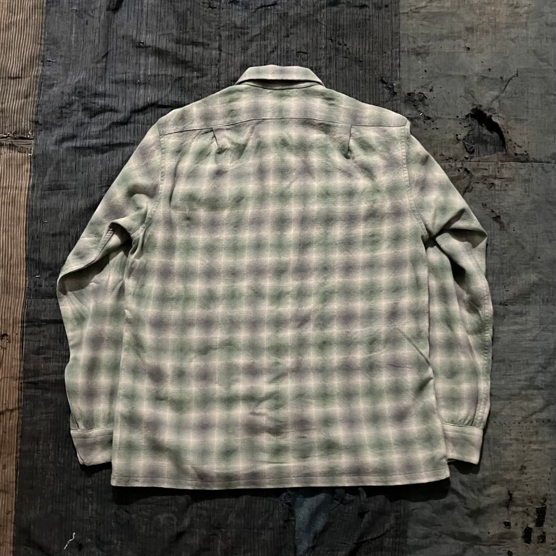 🇺🇸 50s USA 빈티지 펜들턴 옴브레 체크 보드 셔츠 상품이미지4