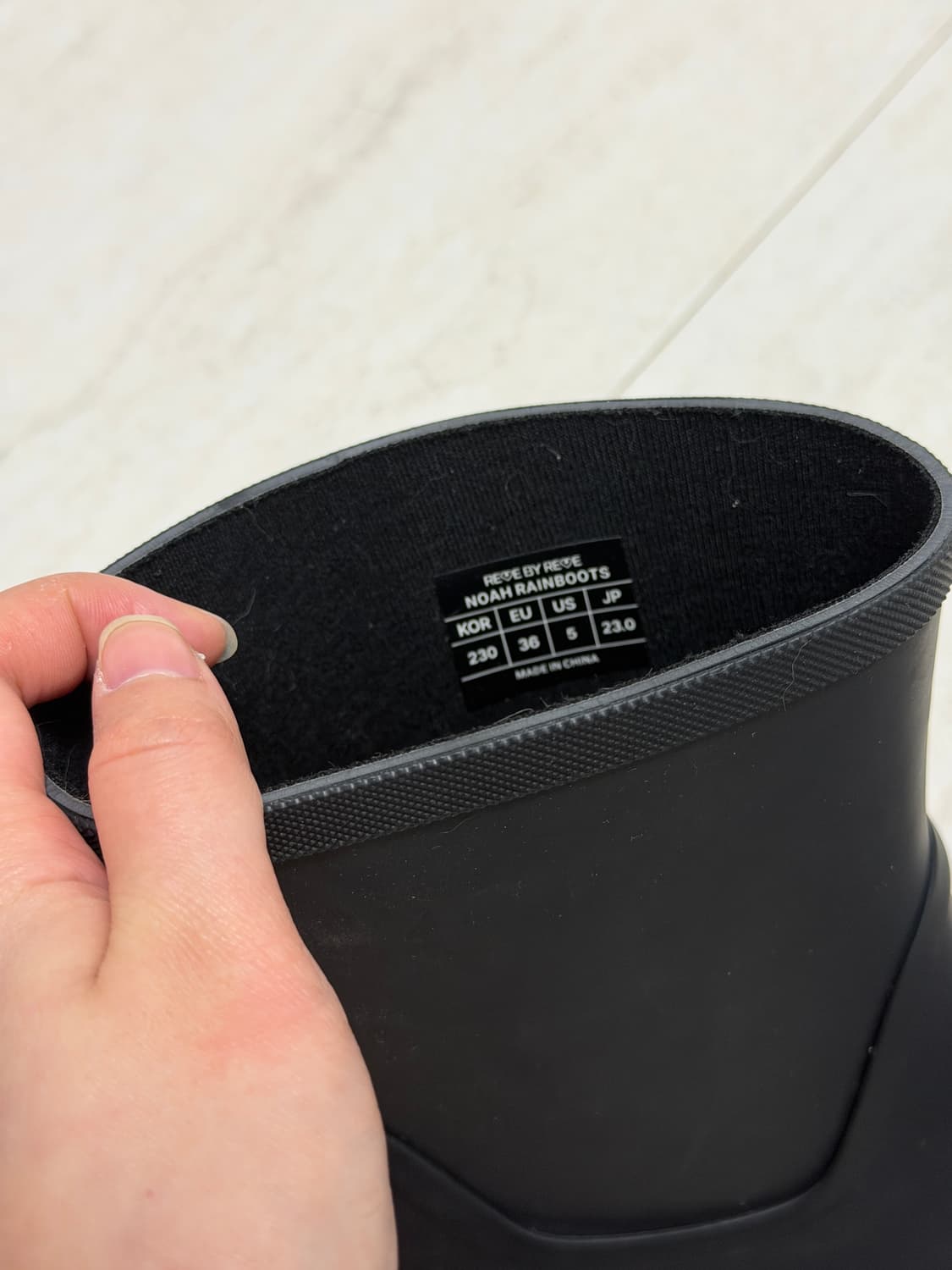 레브바이레브 노아 통굽 레인부츠 장화 230 새상품 상품이미지7