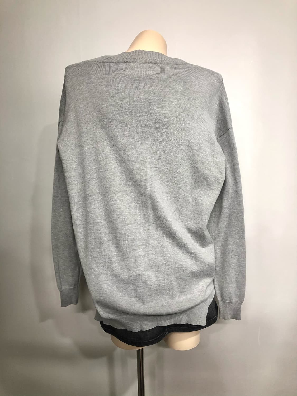 gray skull sequin cardigan 상품이미지3