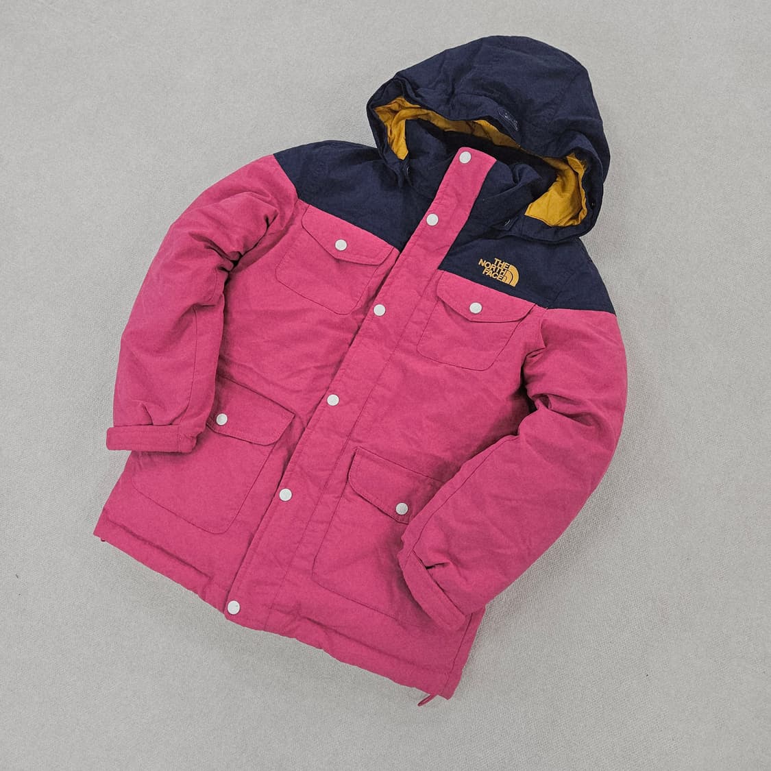 [130] 노스페이스 키즈 여성 구스다운 후드 패딩 자켓 0114YH1 상품이미지1