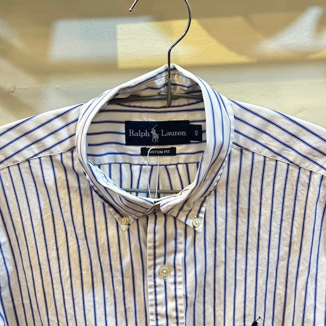  랄프로렌 커스텀핏 스트라이프 반팔 셔츠  상품이미지2