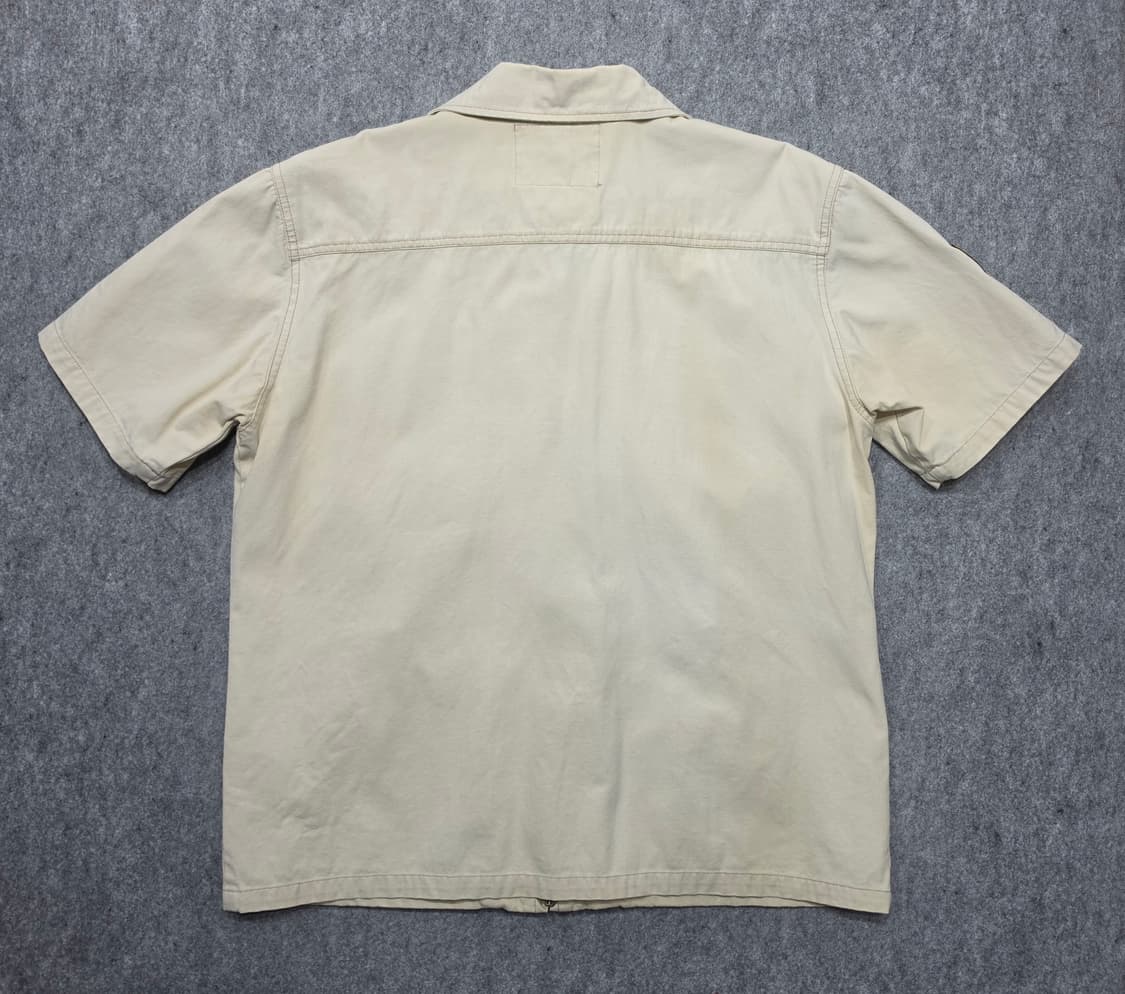 빈티지 멀티포켓 밀리터리 유틸리티 반팔 자켓 집업셔츠 XL 상품이미지2