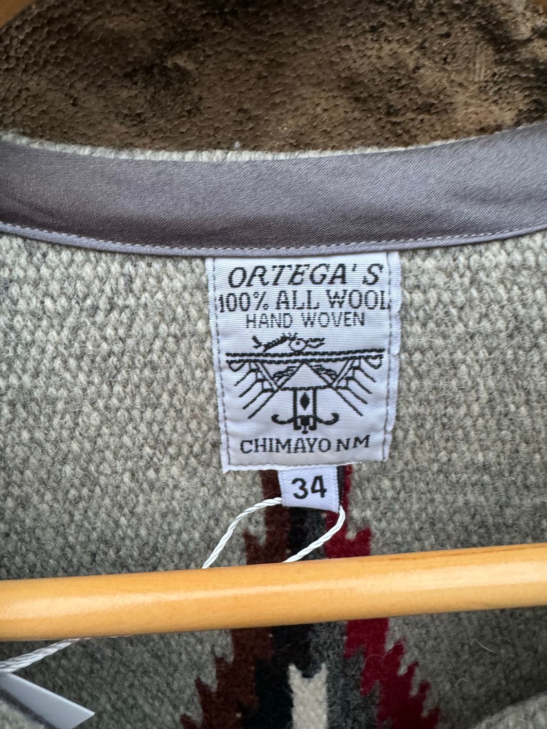 오르테가 핸드 우븐 울 네이티브 문양 웨스턴 치마요 베스트 조끼 상품이미지7