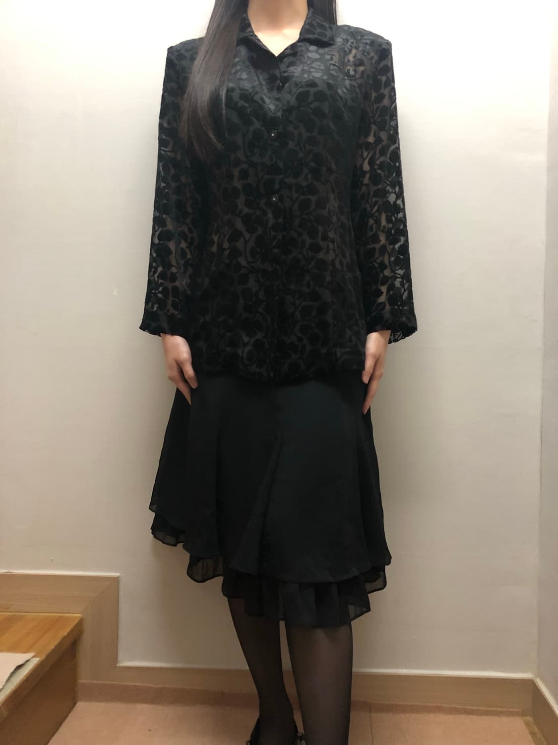 빈티지 블랙 오리엔탈 시스루 자켓 상품이미지4