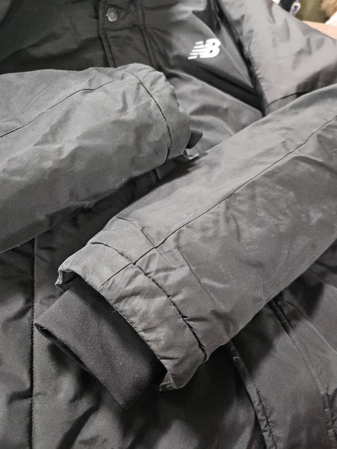 뉴발란스 블랙 롱패딩 후드 일체형 90  S 상품이미지9