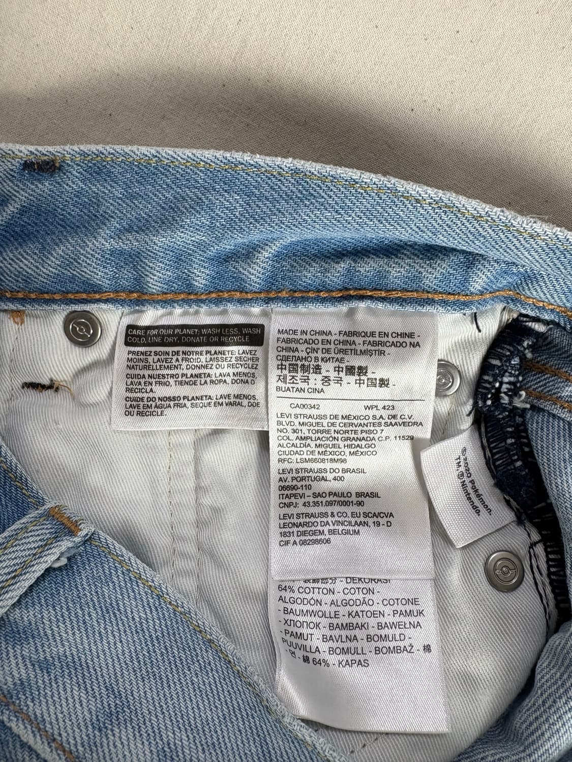 Levis x Pokemon 리바이스 25주년 551z 데님팬츠 W30 상품이미지6