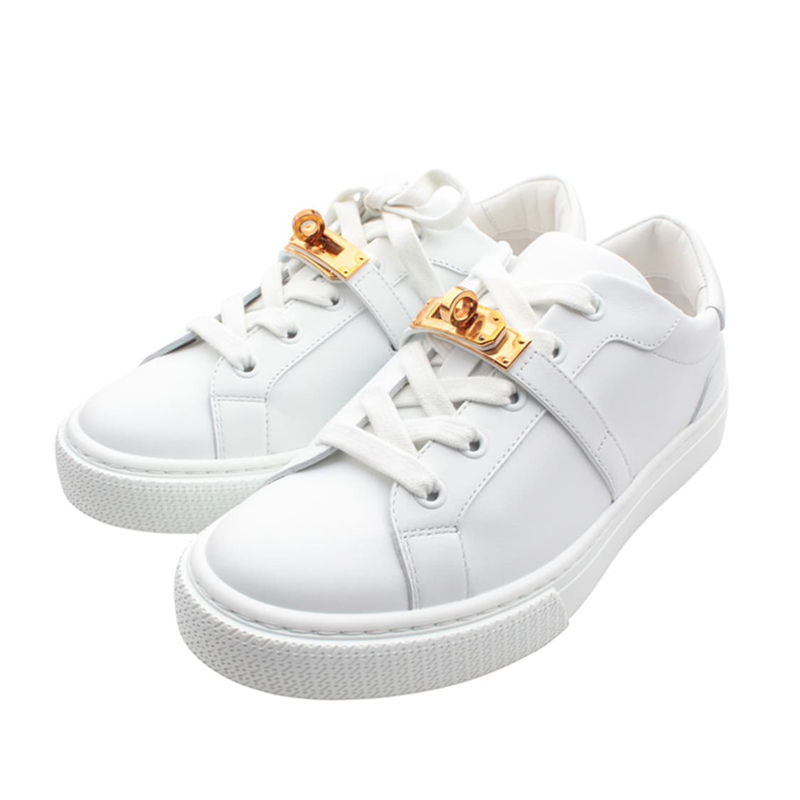 에르메스 화이트 금장 켈리 스니커즈 40.5 상품이미지1