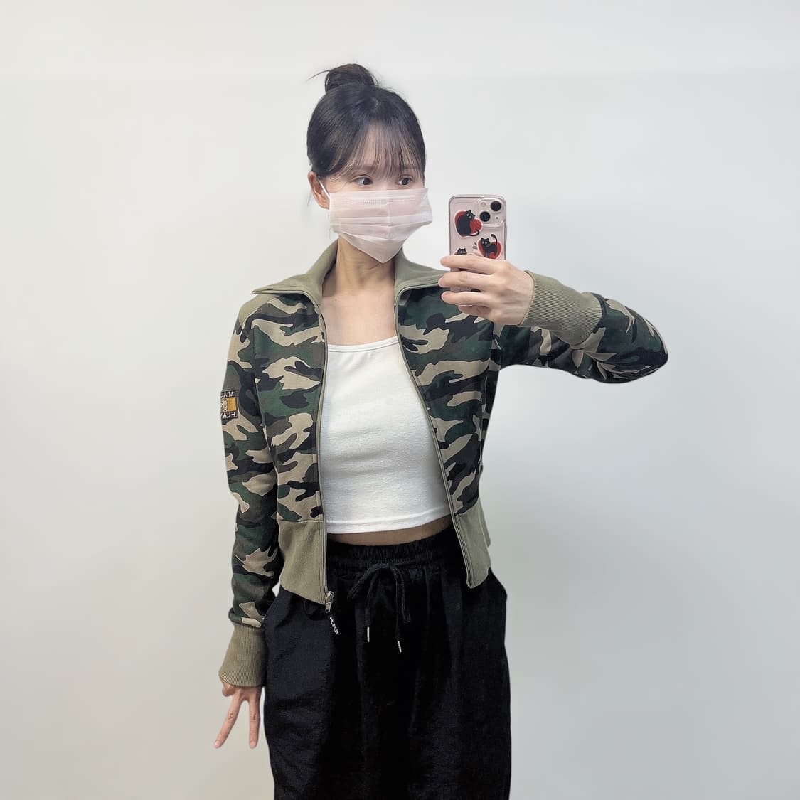 마자플라바 y2k 카모 크롭 트랙 자켓 상품이미지1