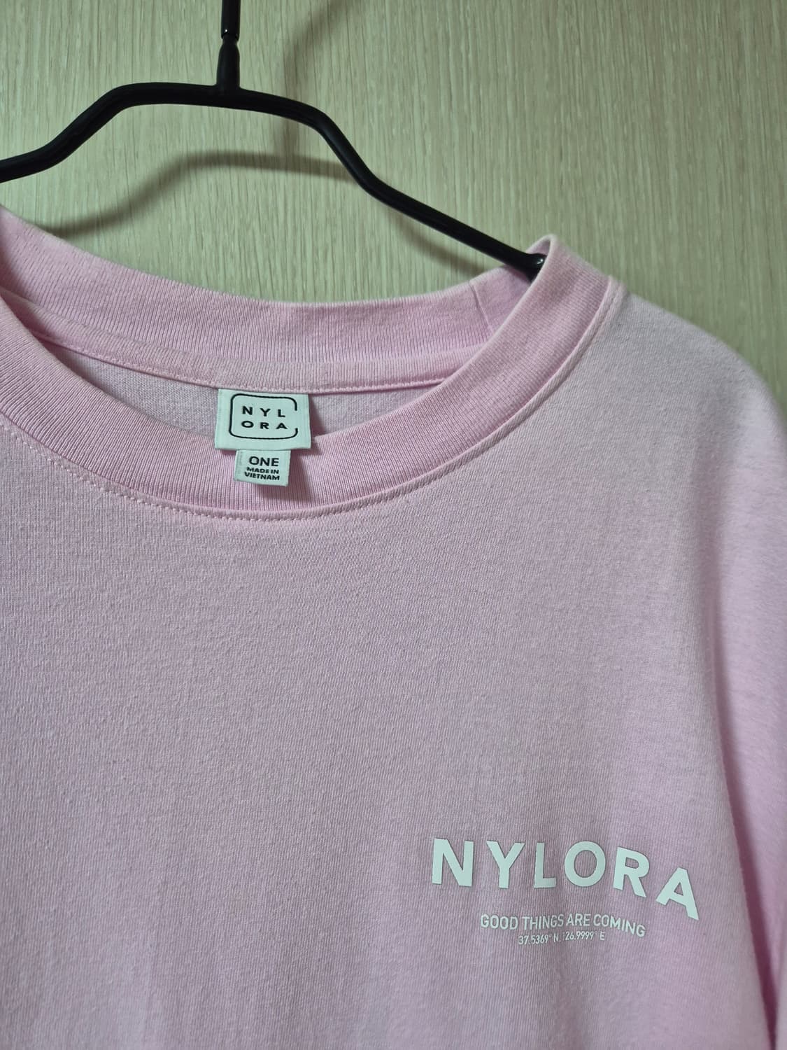 나일로라 티셔츠 핑크 반팔티 NYLORA  (M) 상품이미지3