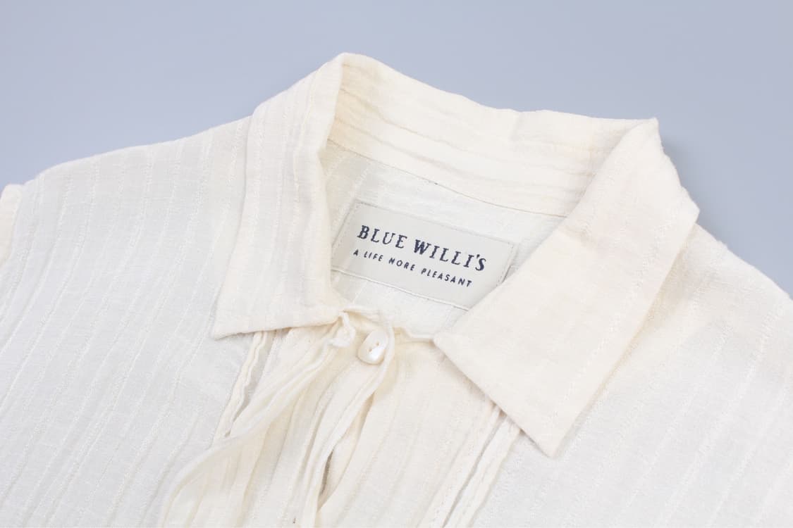 BLUE WILLI’S Ivory Hemp Silk Knit Vest 상품이미지2