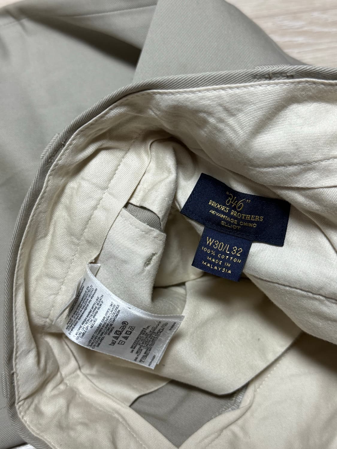 브룩스브라더스 투플리츠 베이지 치노팬츠 상품이미지2