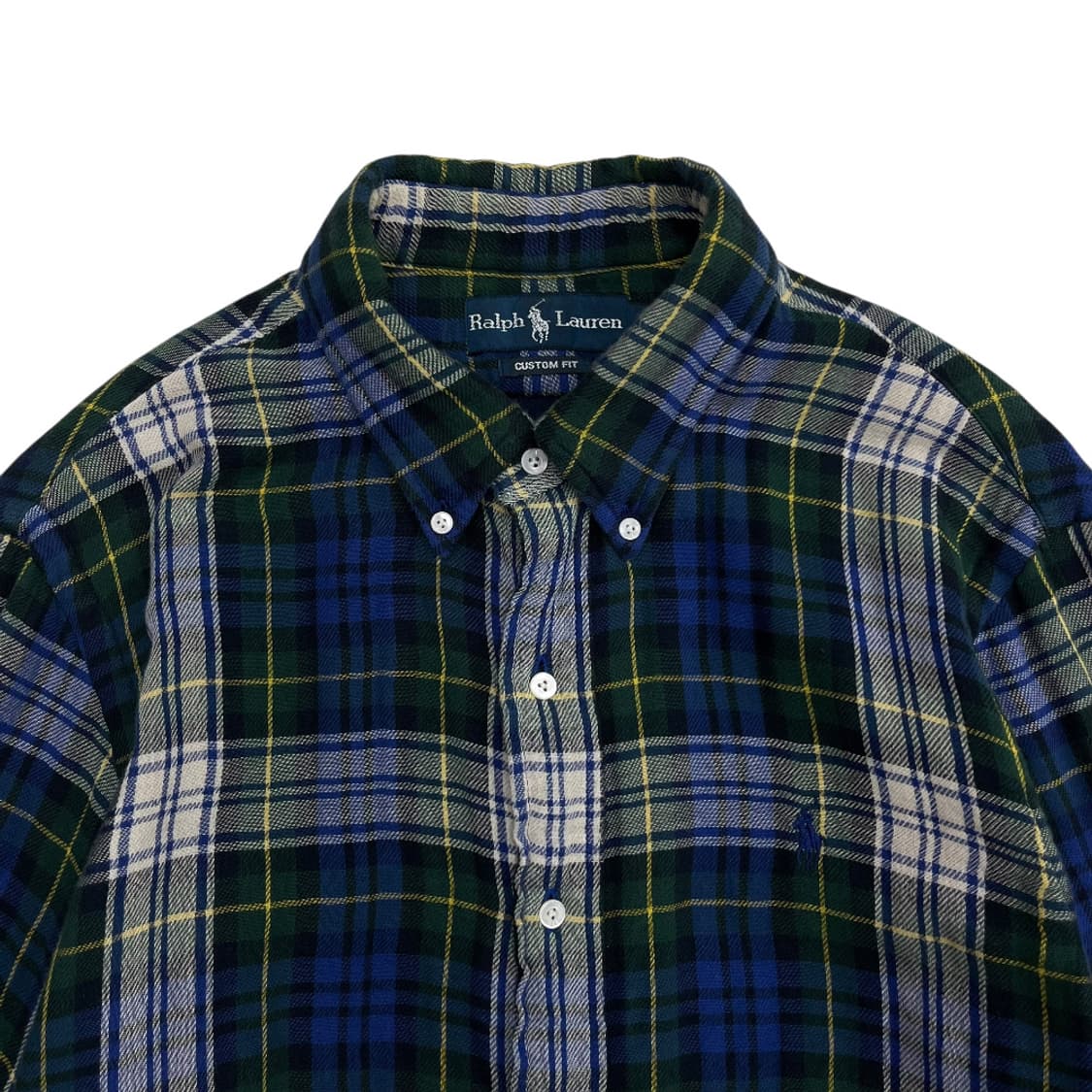 폴로 랄프로렌 네이비포니 타탄체크 린넨 셔츠 L 상품이미지4