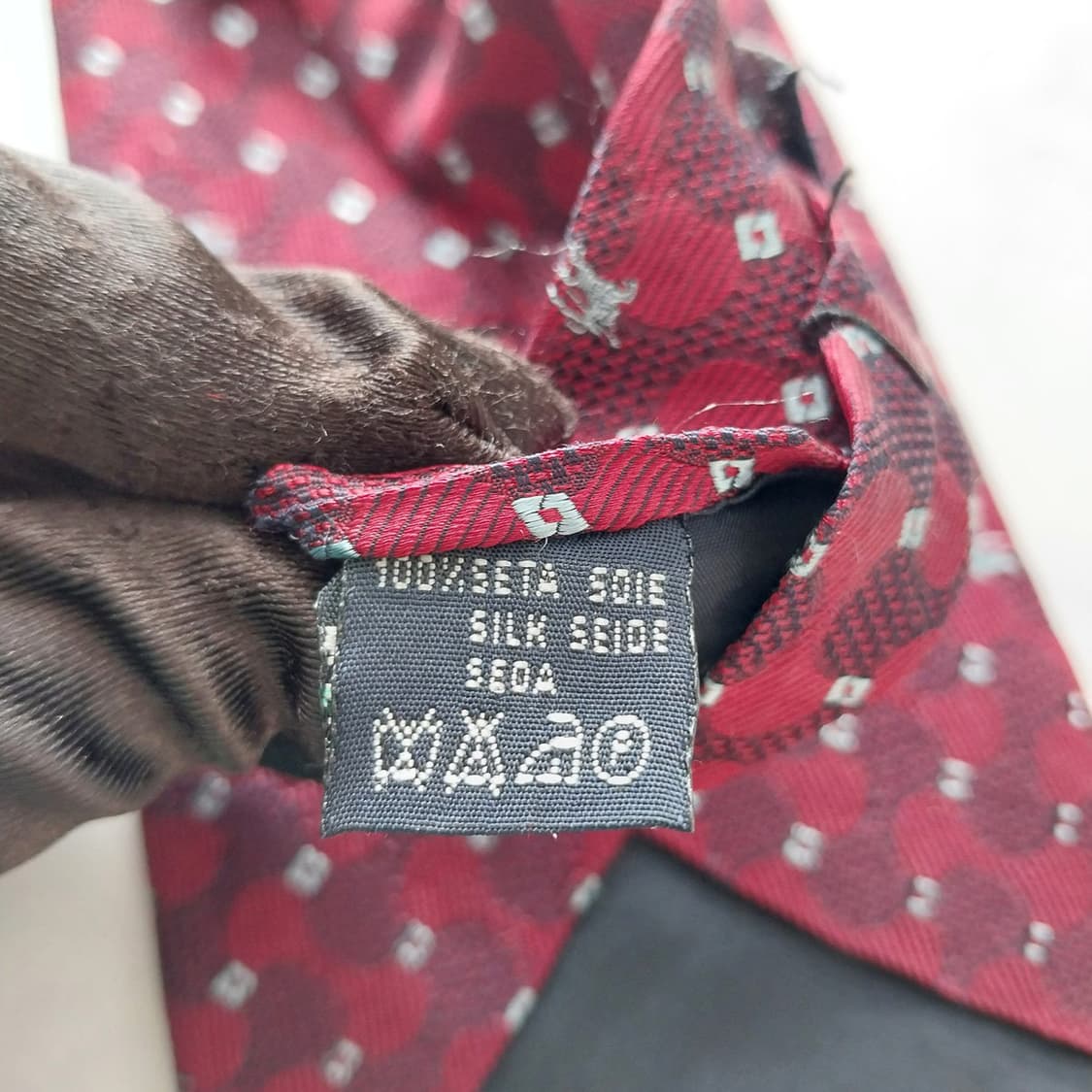 버버리 실크 기마사 로고 자카드 넥타이 10cm A+~A등급  K1508 상품이미지8