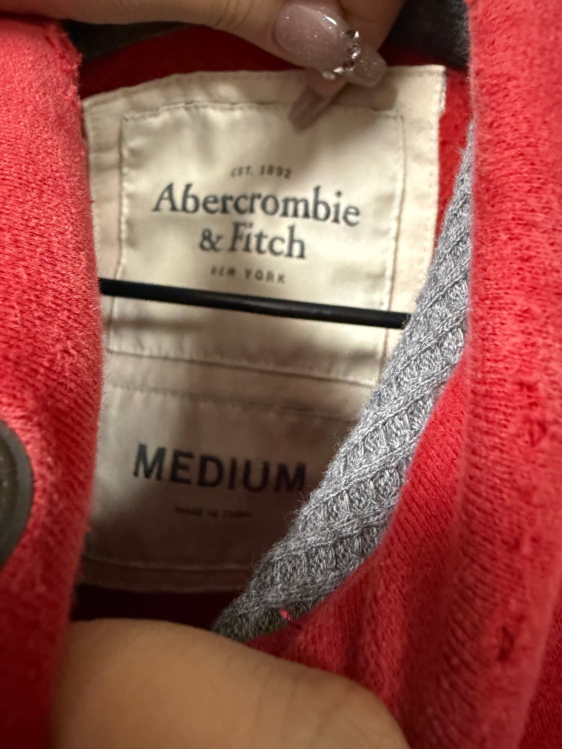 아베크롬비 딥버건디 후드티 상품이미지4