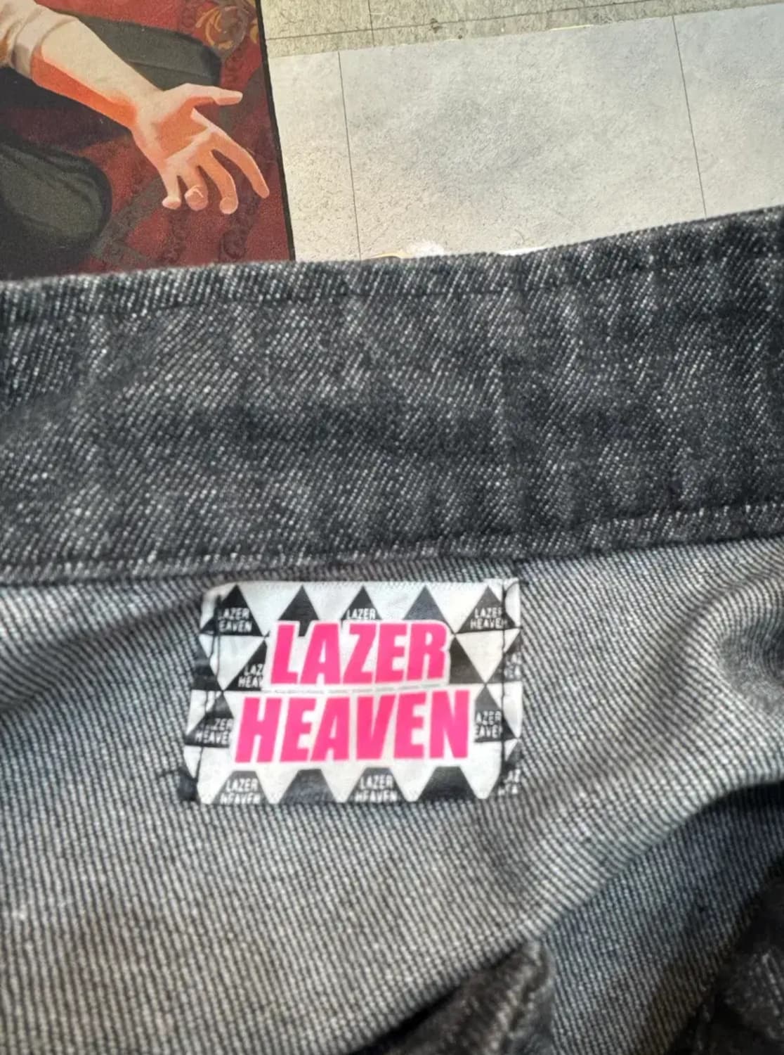 LAZER HEAVEN × 뽀빠이 빈티지 데님 자켓 / 오버핏 유니섹스 상품이미지9