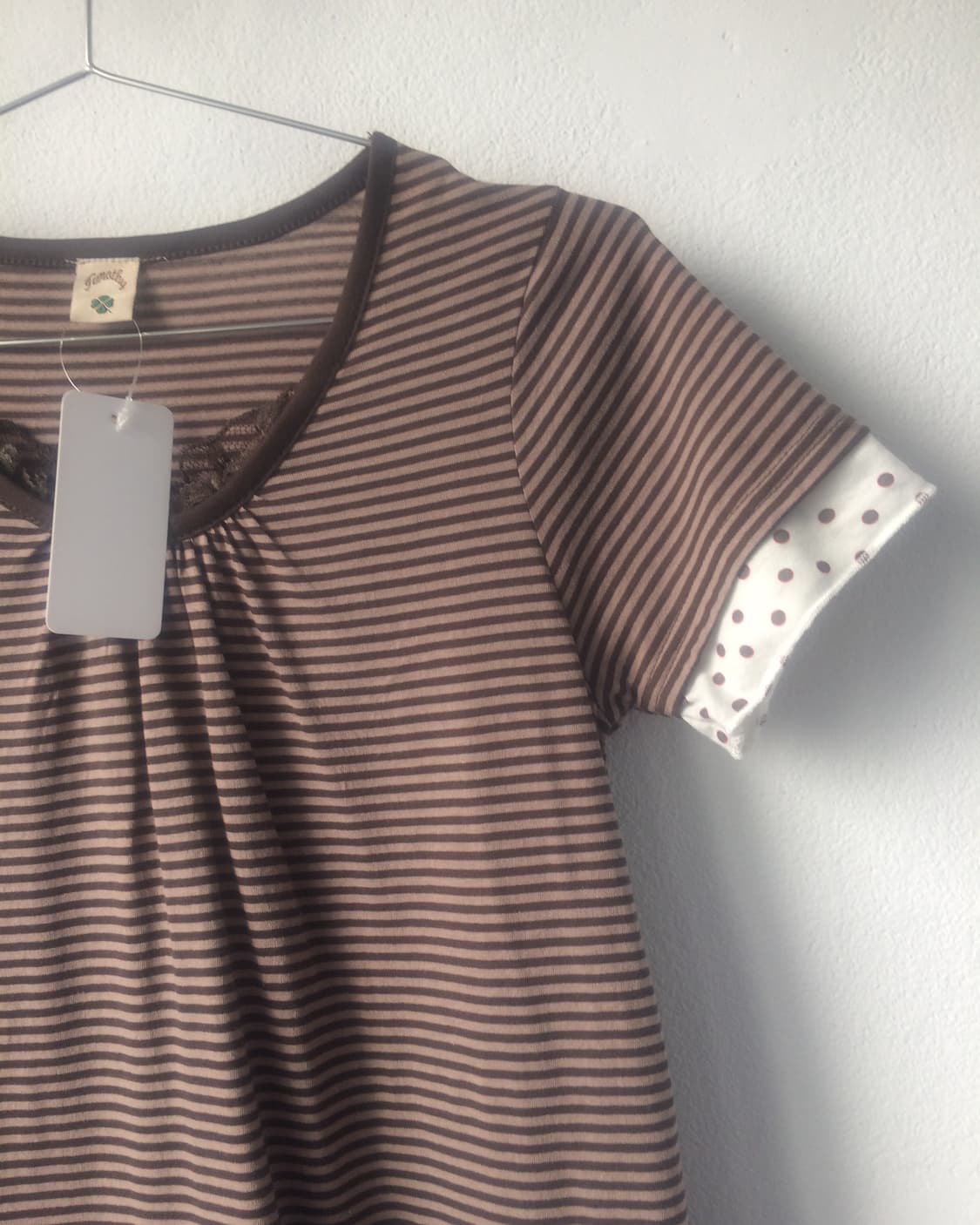 Dot pattern layered lace point stripe pa 상품이미지3