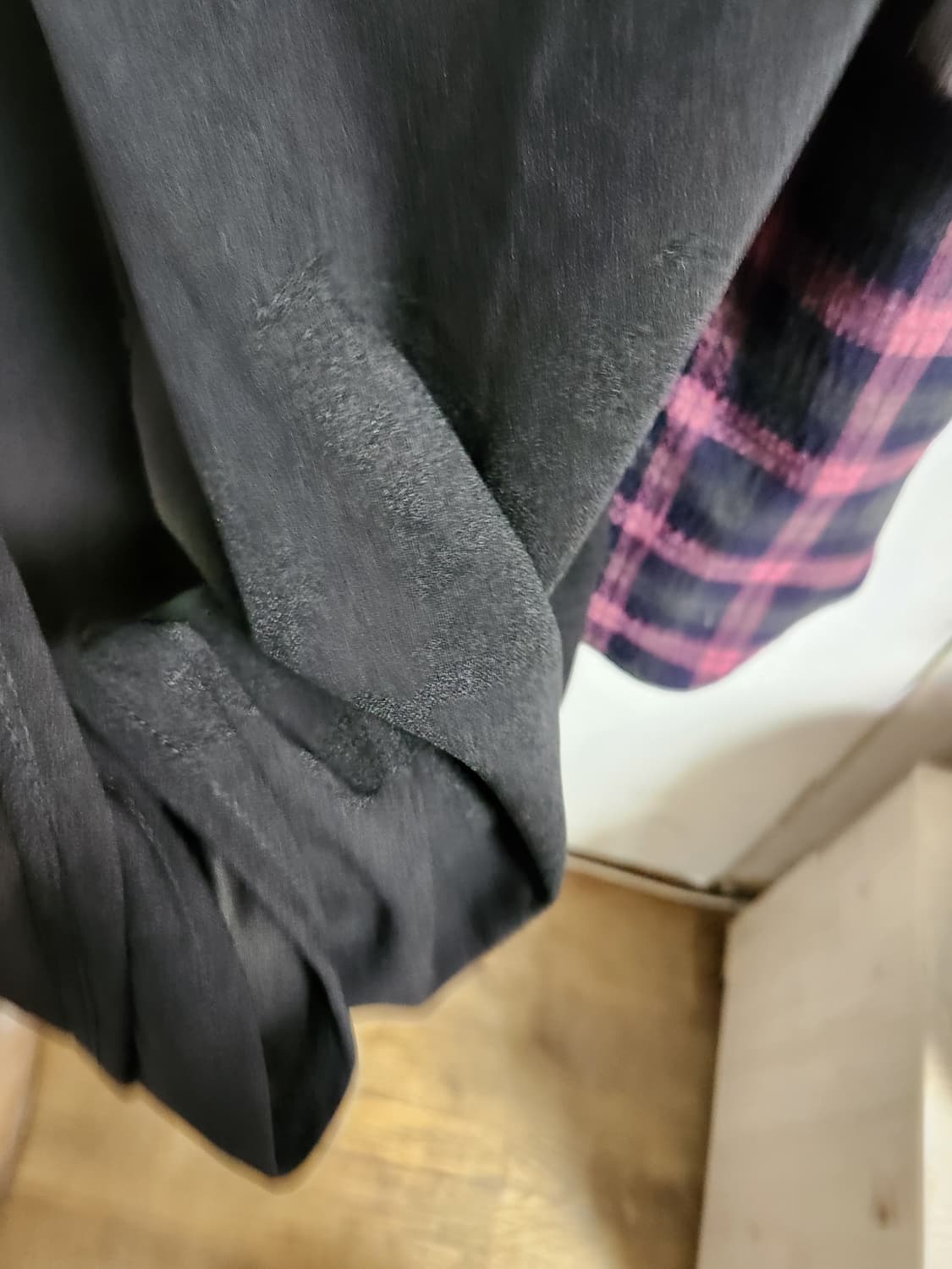 블랙 쉬폰 소매 A라인 롱 원피스XXL 상품이미지4