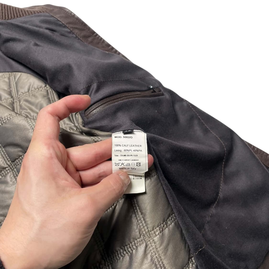 Gian carlo rossi 엘보 니트 카프레더 봄버 (italy) 상품이미지10