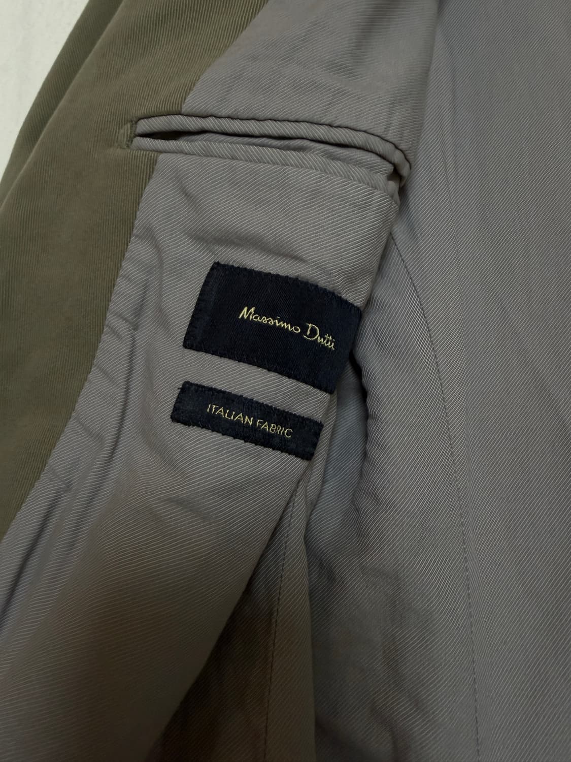 Massimo Dutti 마시모뚜띠 카키색 이탈리안 패브릭 자켓 상품이미지6