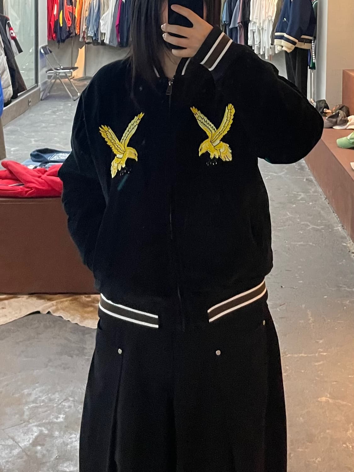 쇼트 뉴욕 듀크 수베니어 블랙 벨벳 자켓 H2240 상품이미지1