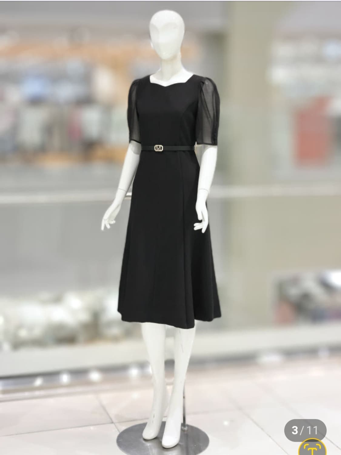 JJ지고트 시스루 슬리브리스 원피스 55사이즈 상품이미지3