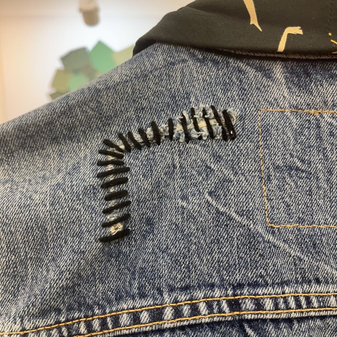 리바이스 리워크 키치 하와이안 카라 트러커 데님 자켓 S C07042 상품이미지7