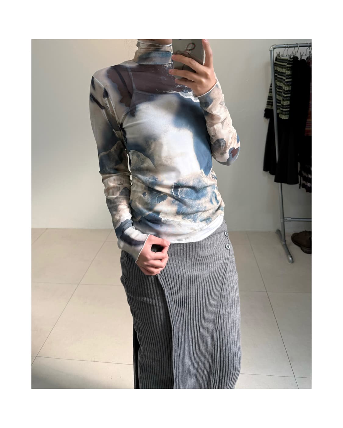 GRL 시스루 티셔츠 상품이미지5