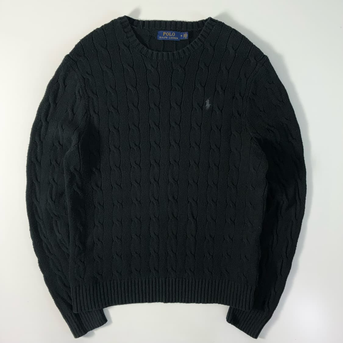 Polo  폴로 랄프로렌 자수 코튼 꽈배기 니트 상품이미지1