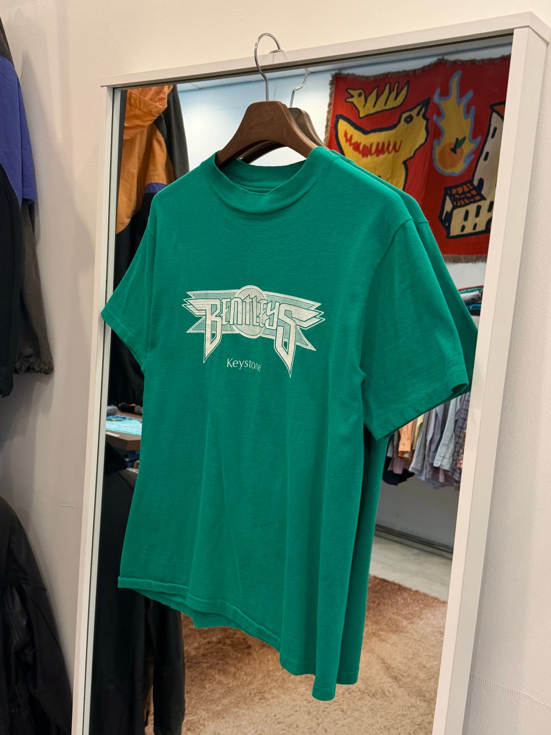 80s Hanes 헤인즈 BENTLEYS 반팔 티셔츠 (made USA) 상품이미지1