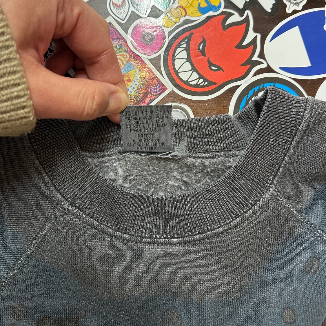 90s USA 덕 더 홀스 크리스마스 빈티지 스웻셔츠 L 상품이미지7