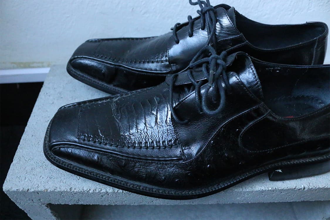 빈티지 블랙 레더 드레스 슈즈 상품이미지6