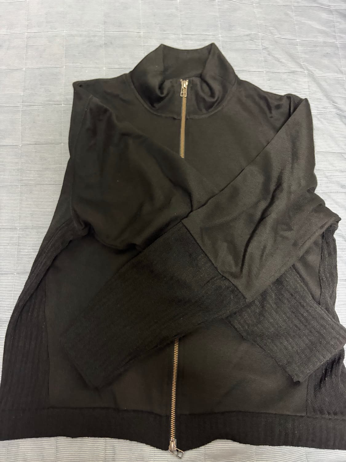 해칭룸 더블 슬리브 자켓 블랙 상품이미지4