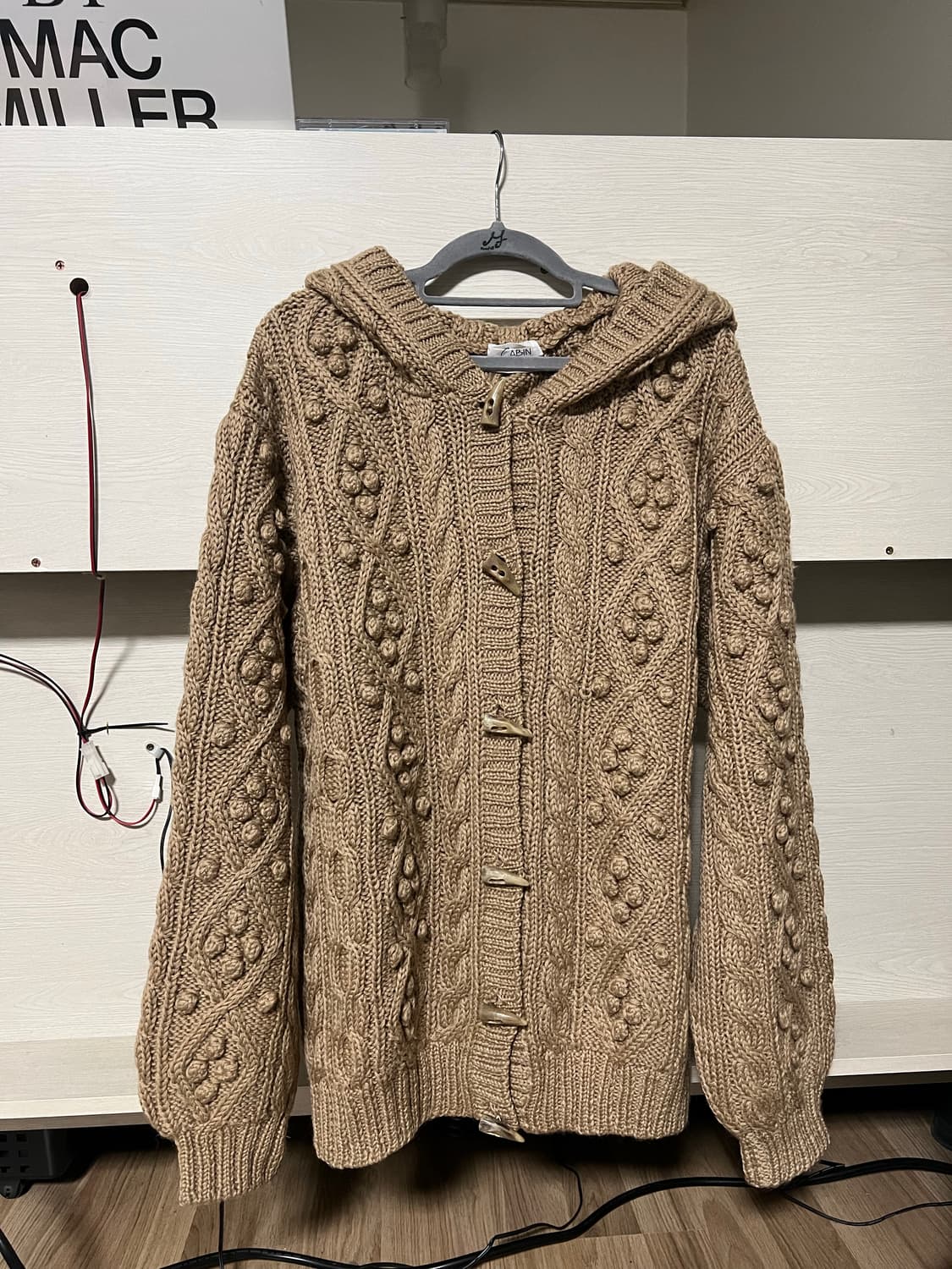 폼폼니트 더플단추 떡볶이 니트 가디건 상품이미지4