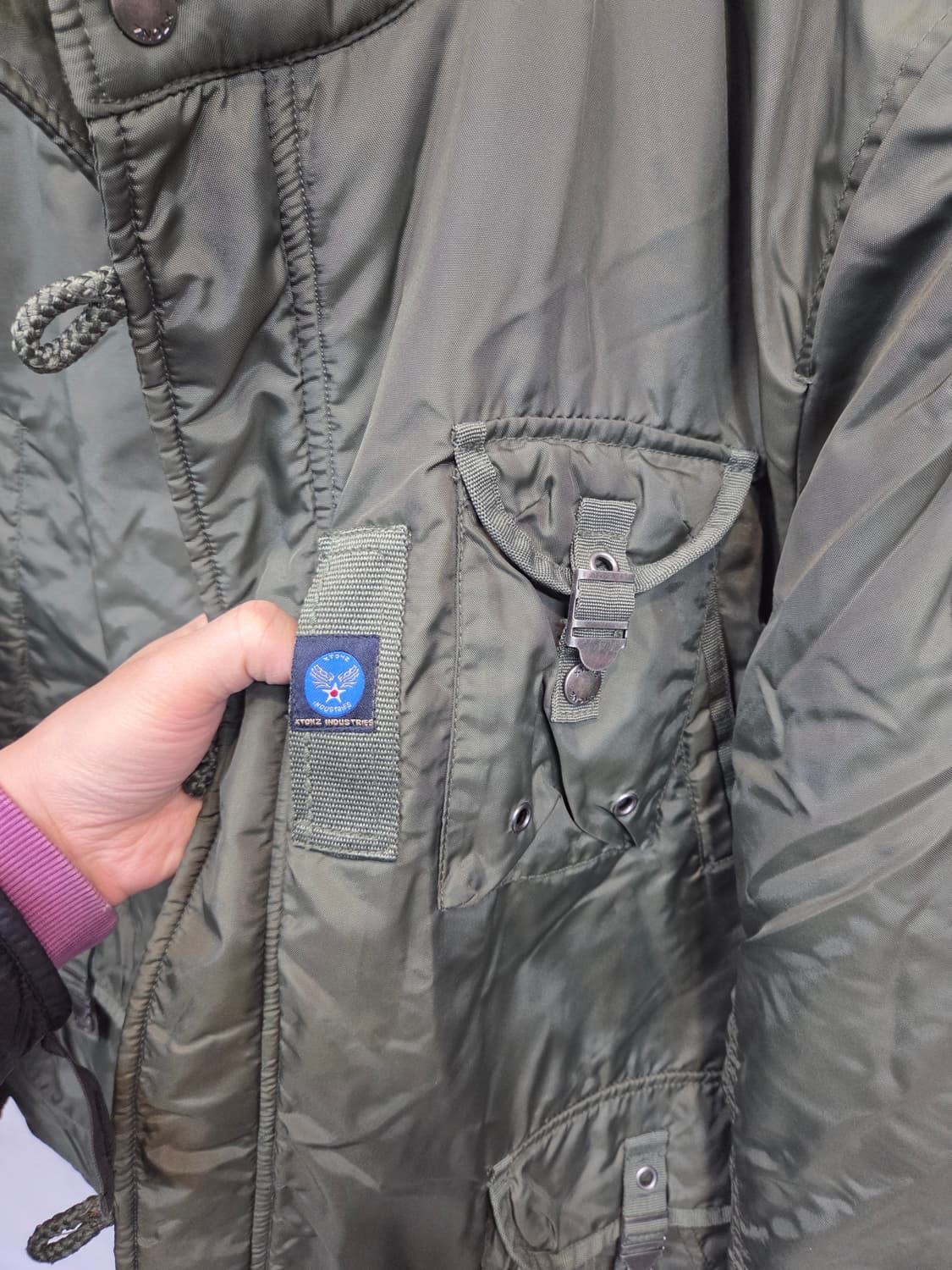 X tonz 인더스트리즈 밀리터리 야상 패딩자켓 L 상품이미지8