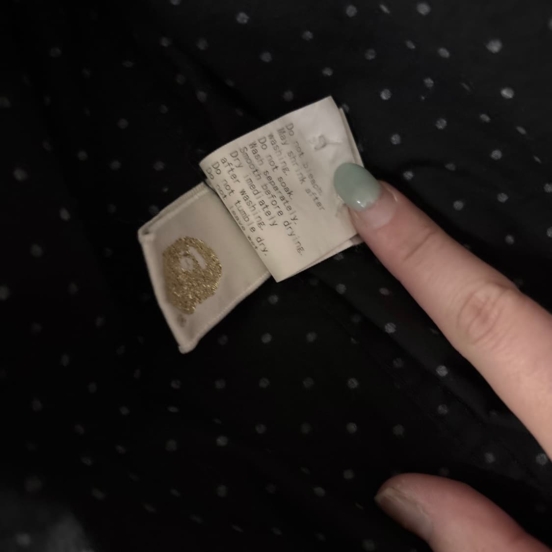 베이프 도트 블랙 셔츠 상품이미지2