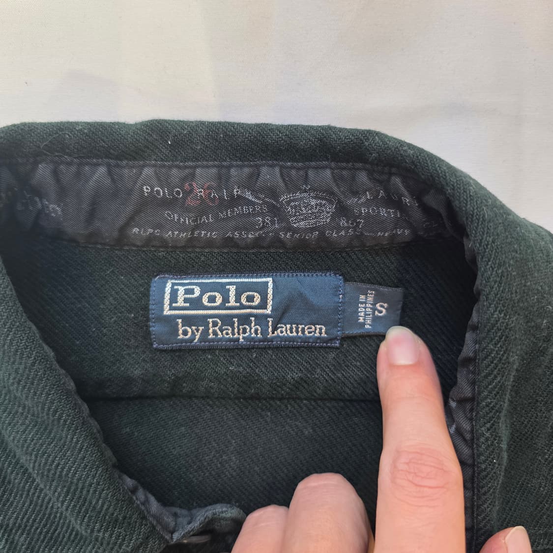 [S]90s 폴로 랄프로렌 모스그린 셔츠 상품이미지2