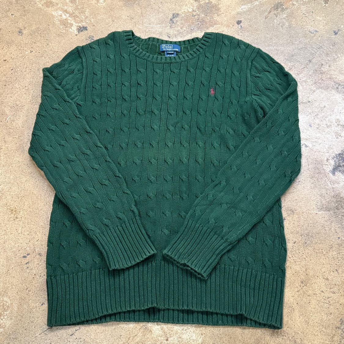 폴로 랄프로렌 그린 꽈배기 니트 가디건 상품이미지2
