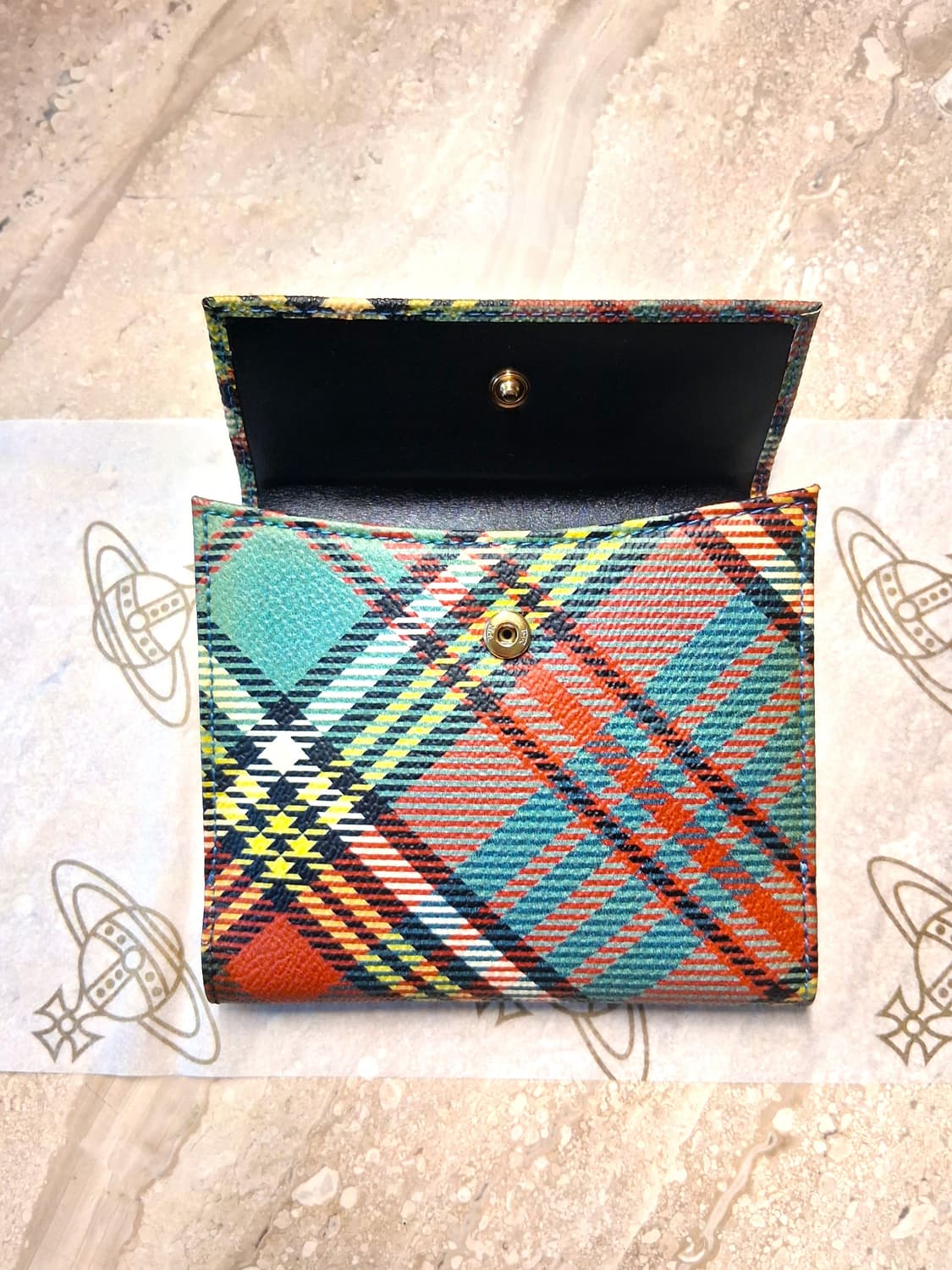 비비안 웨스트우드 타탄체크 반지갑 (새상품) 상품이미지9