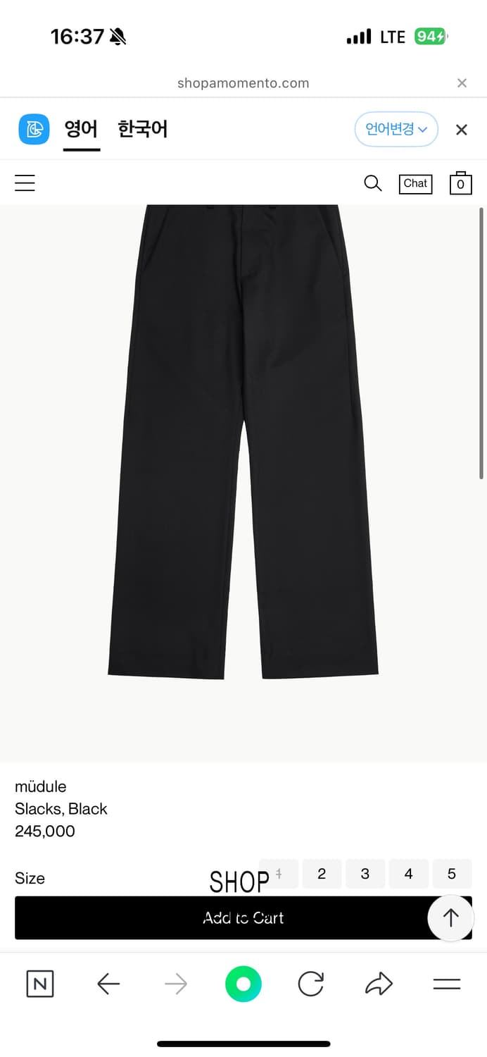 Mudule slacks black (4) 상품이미지1