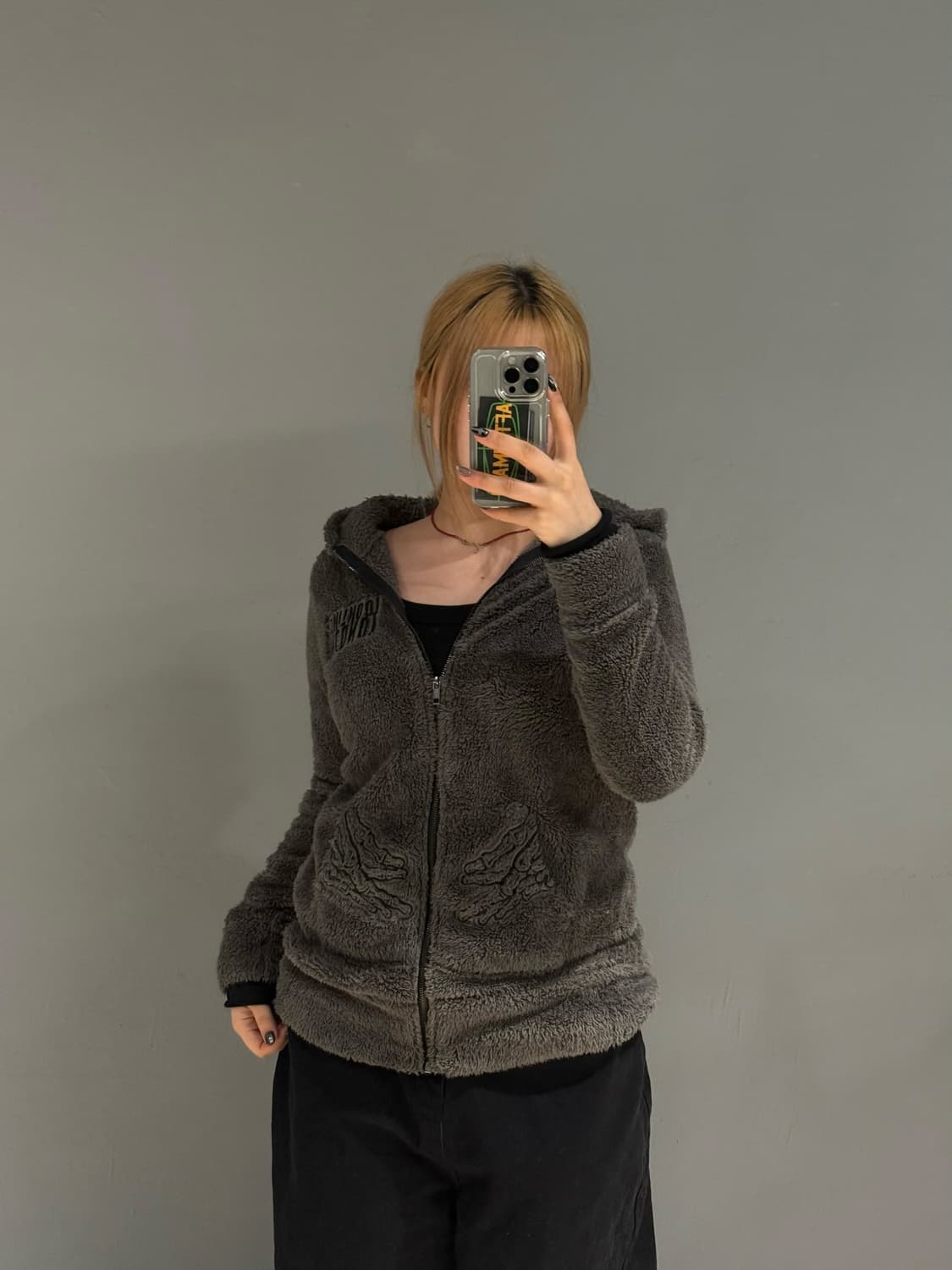 Glad news back wings fleece hood zip-up 상품이미지1